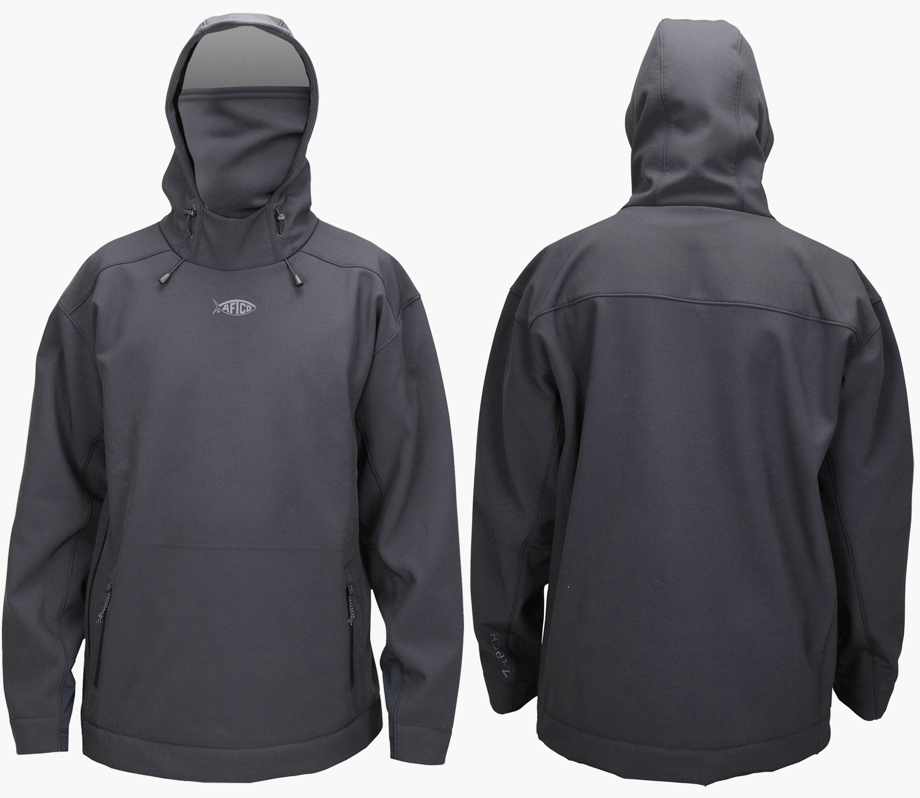 Veste De Pêche AFTCO Reaper Pour Homme - Taille XXXL (3XL) - Couleur Grise Doublée - Coupe-vent - Occasion